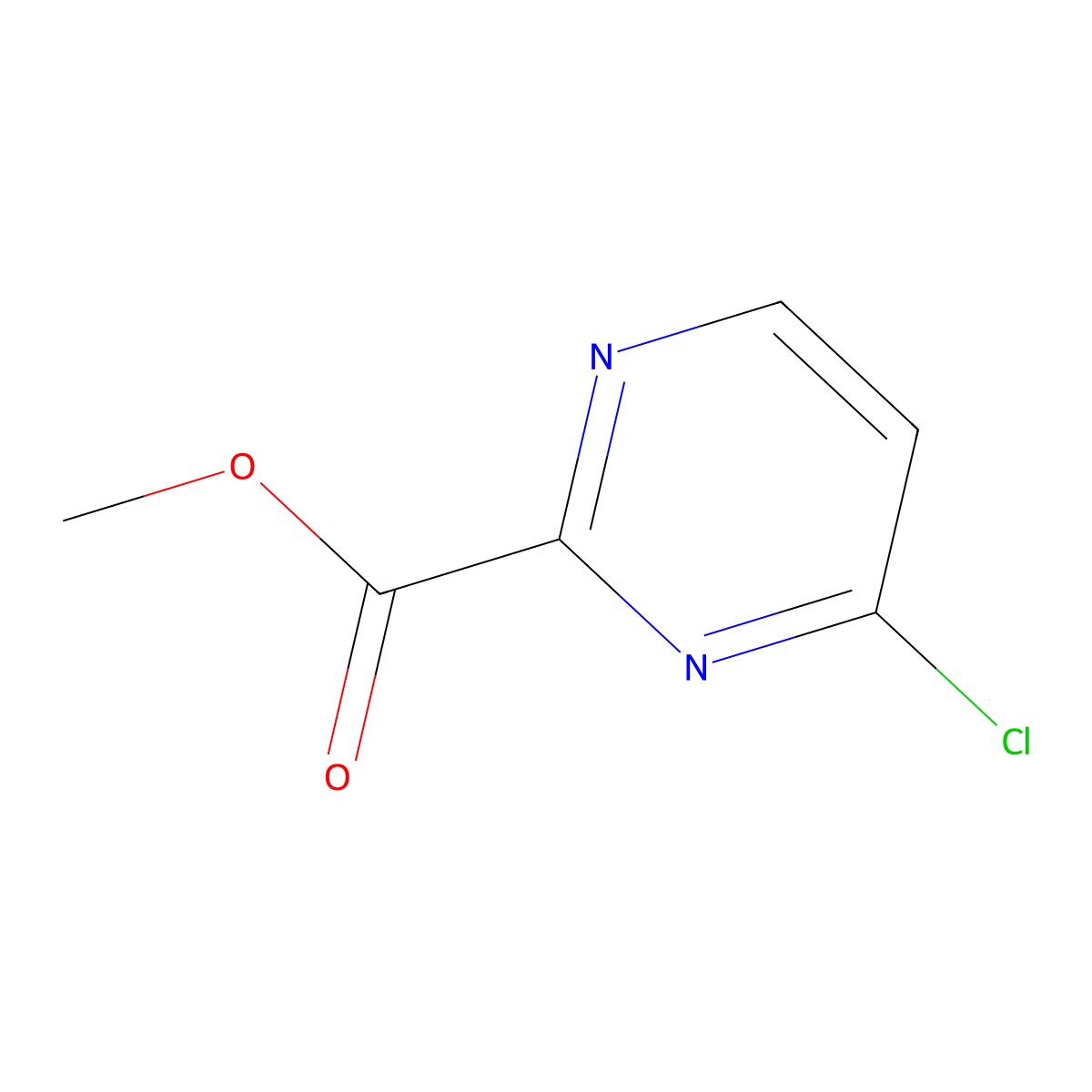 Methyl 4-chloropyrimidine-2-carboxylate molecular structure, CAS 811450-17-6