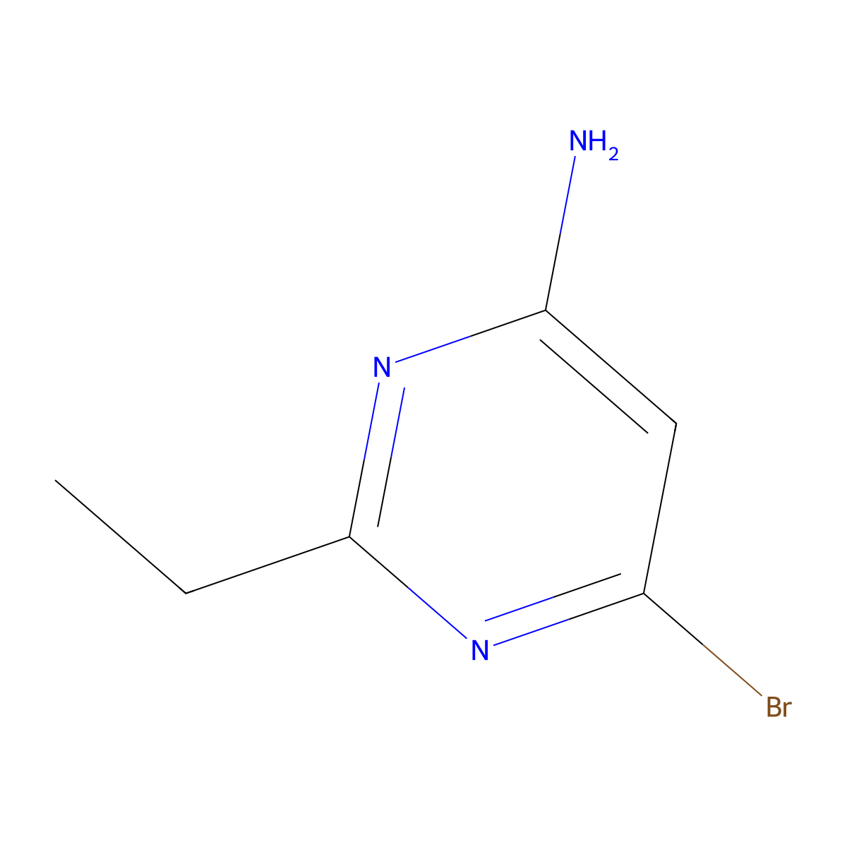 6-Bromo-2-ethyl-4-pyrimidinamine molecular structure, CAS 811450-27-8