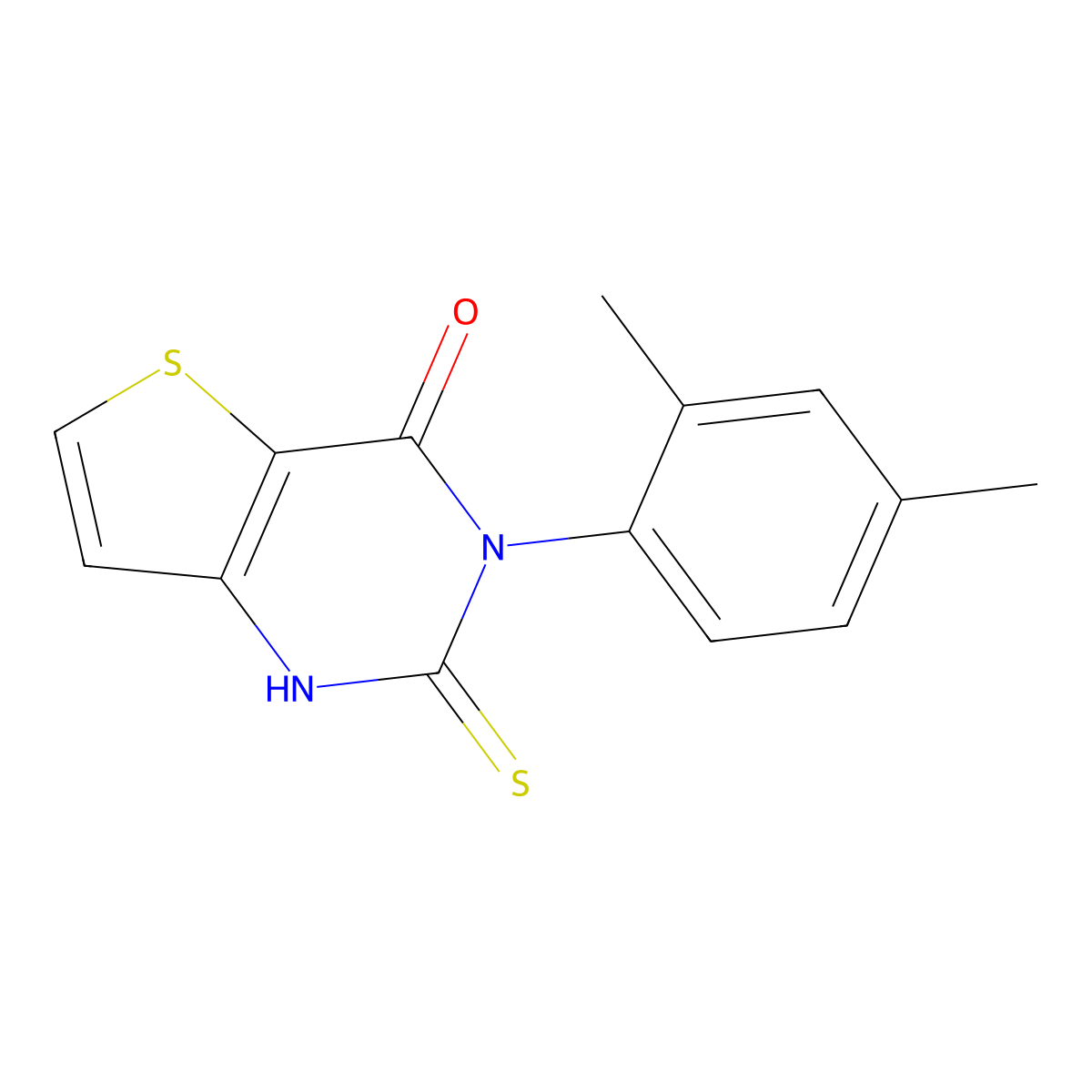 3-(2,4-dimethylphenyl)-2-thioxo-2,3-dihydrothieno[3,2-d]pyrimidin-4(1H)-one molecular structure, CAS 811451-04-4