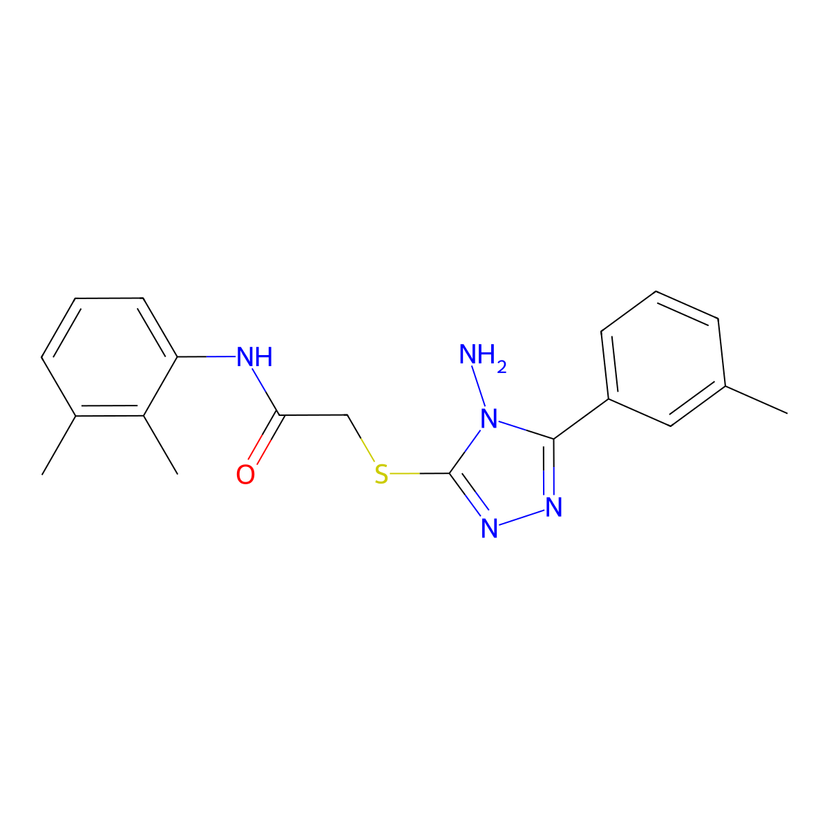 2-((4-amino-5-(m-tolyl)-4H-1,2,4-triazol-3-yl)thio)-N-(2,3-dimethylphenyl)acetamide molecular structure, CAS 811459-89-9