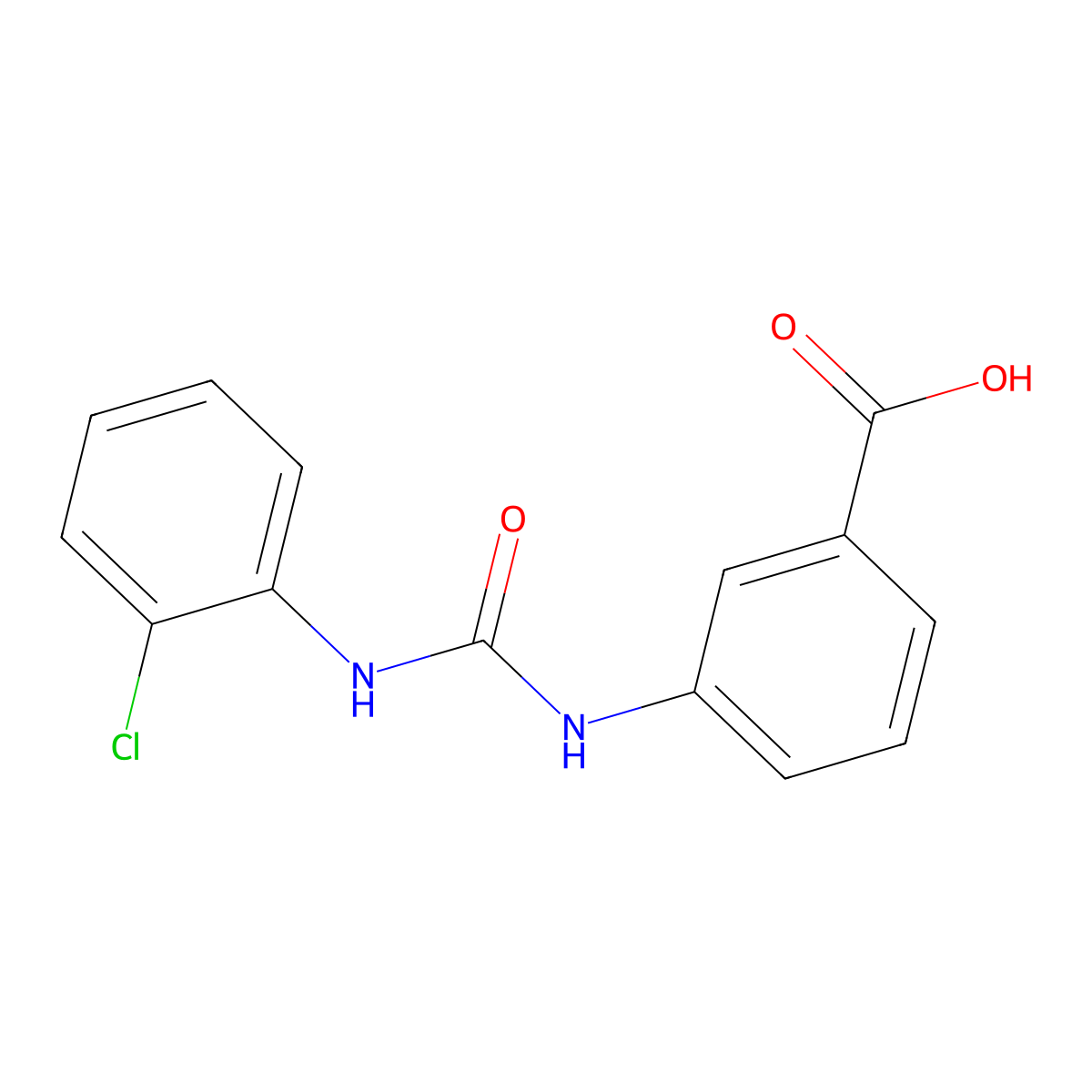 3-{[(2-Chlorophenyl)carbamoyl]amino}benzoic acid molecular structure, CAS 811460-09-0