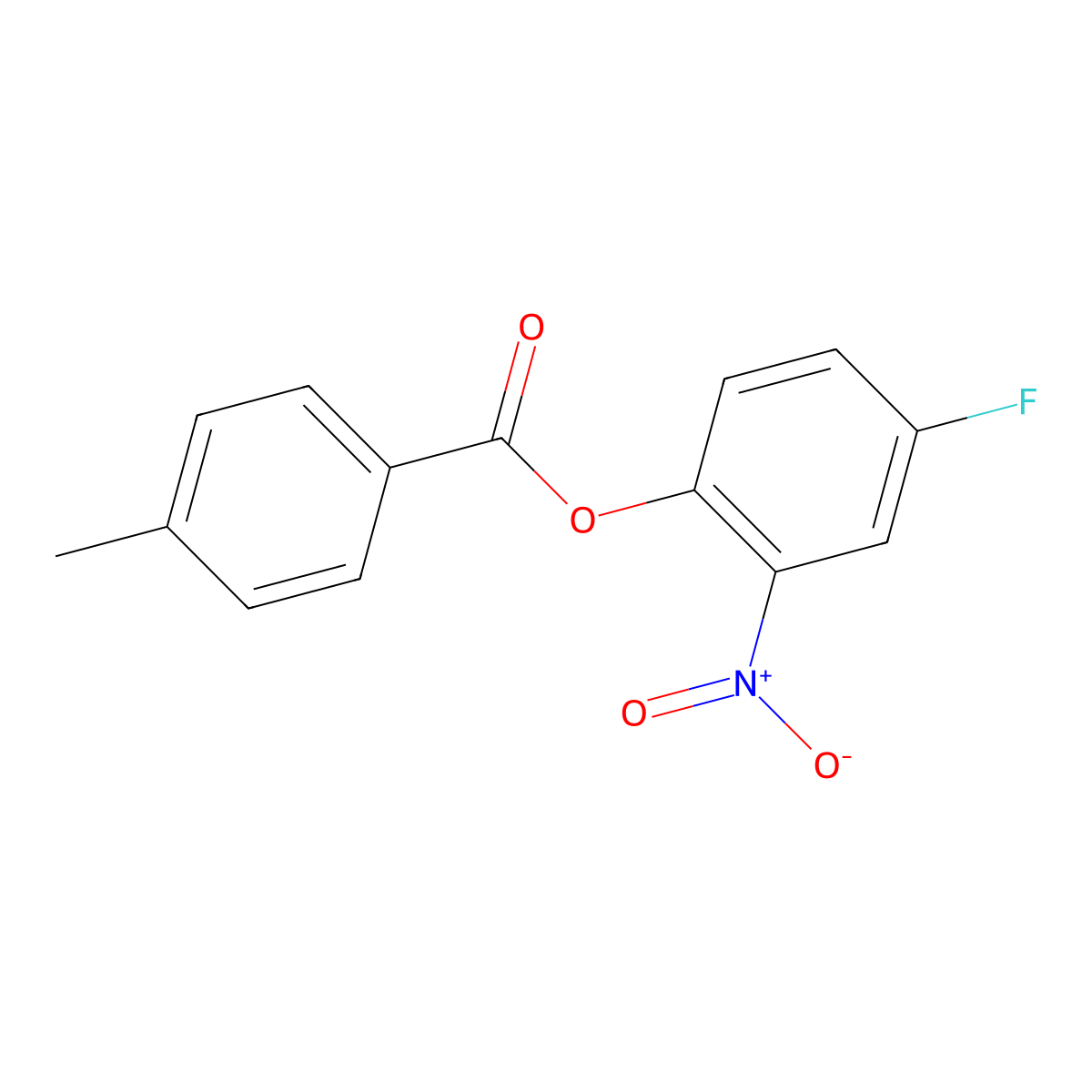 4-Fluoro-2-nitrophenyl 4-methylbenzoate molecular structure, CAS 811461-05-9