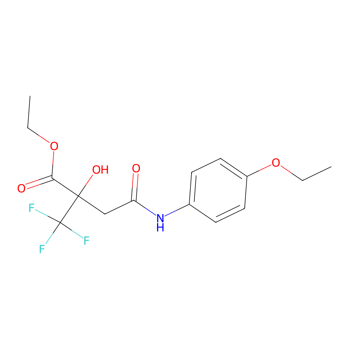 Ethyl 4-((4-ethoxyphenyl)amino)-2-hydroxy-4-oxo-2-(trifluoromethyl)butanoate molecular structure, CAS 811464-01-4