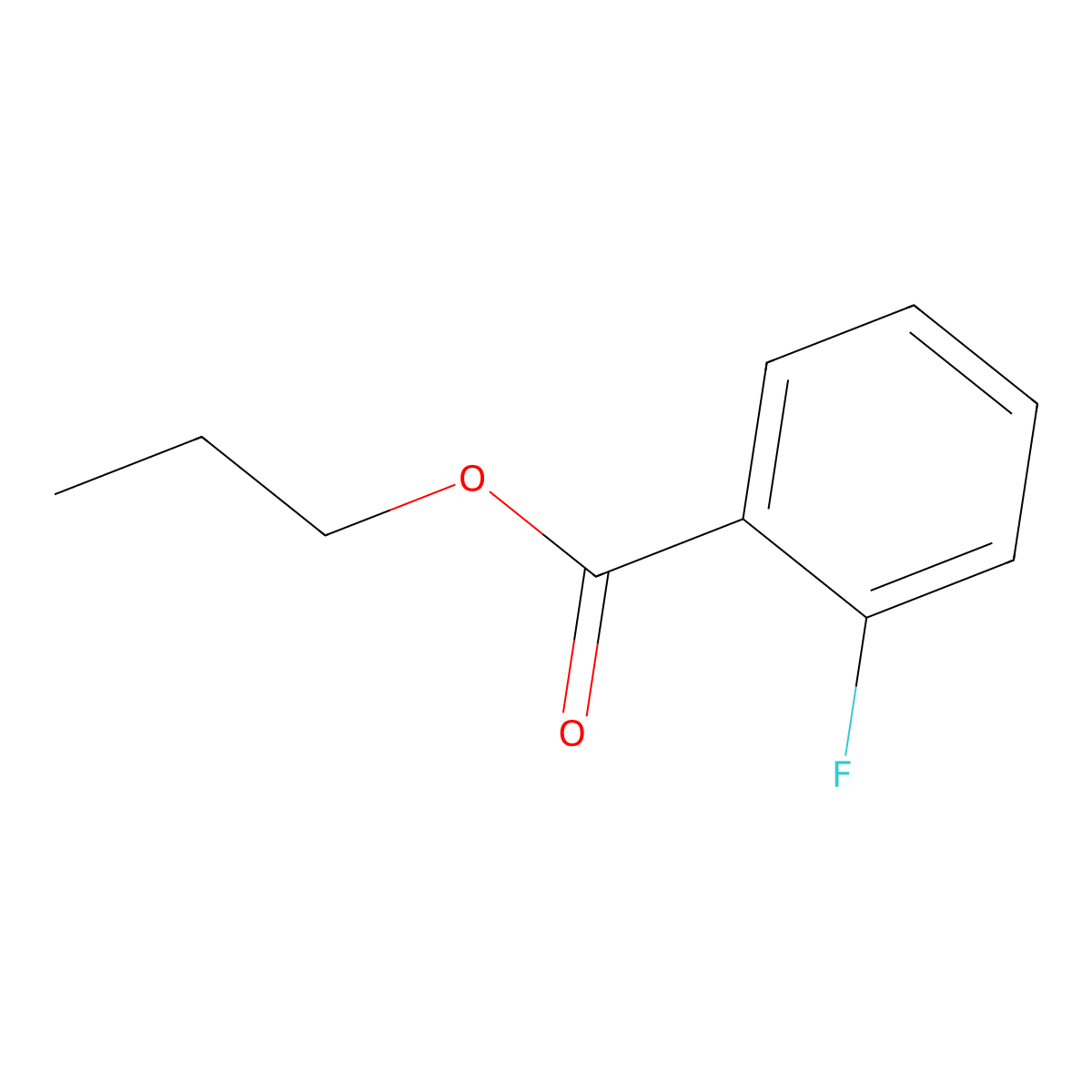 Propyl 2-fluorobenzoate molecular structure, CAS 811465-80-2