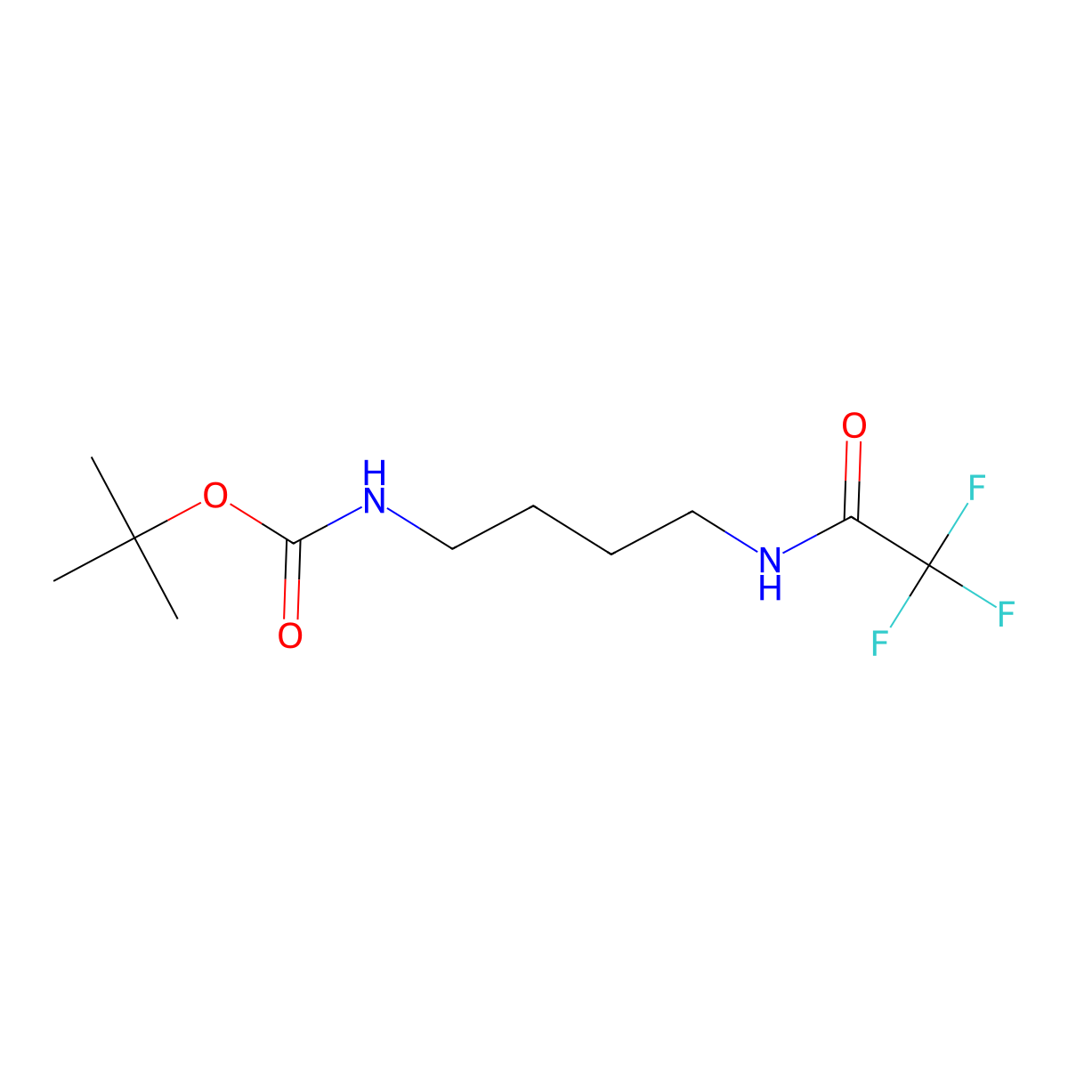 1,1-Dimethylethyl N-[4-[(2,2,2-trifluoroacetyl)amino]butyl]carbamate molecular structure, CAS 811467-89-7