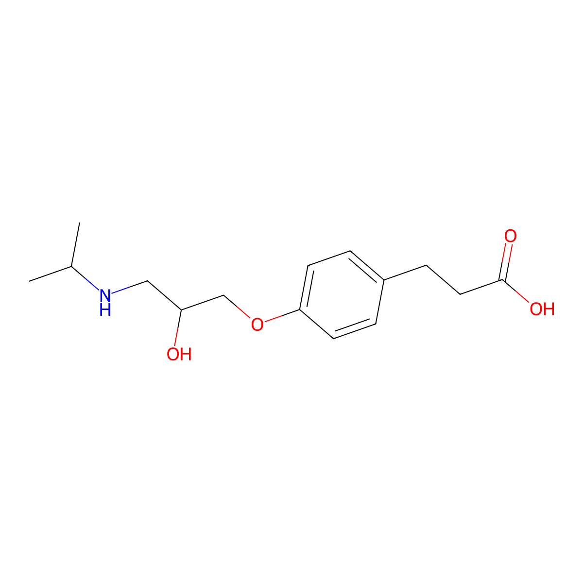 Esmolol acid molecular structure, CAS 81148-15-4