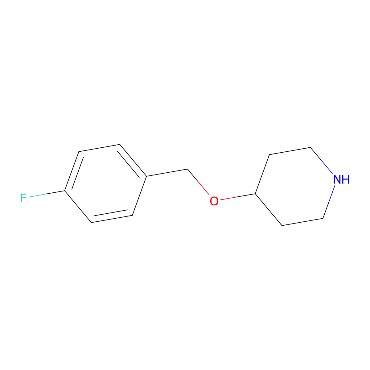 4-[(4-Fluorophenyl)methoxy]piperidine molecular structure, CAS 81151-35-1