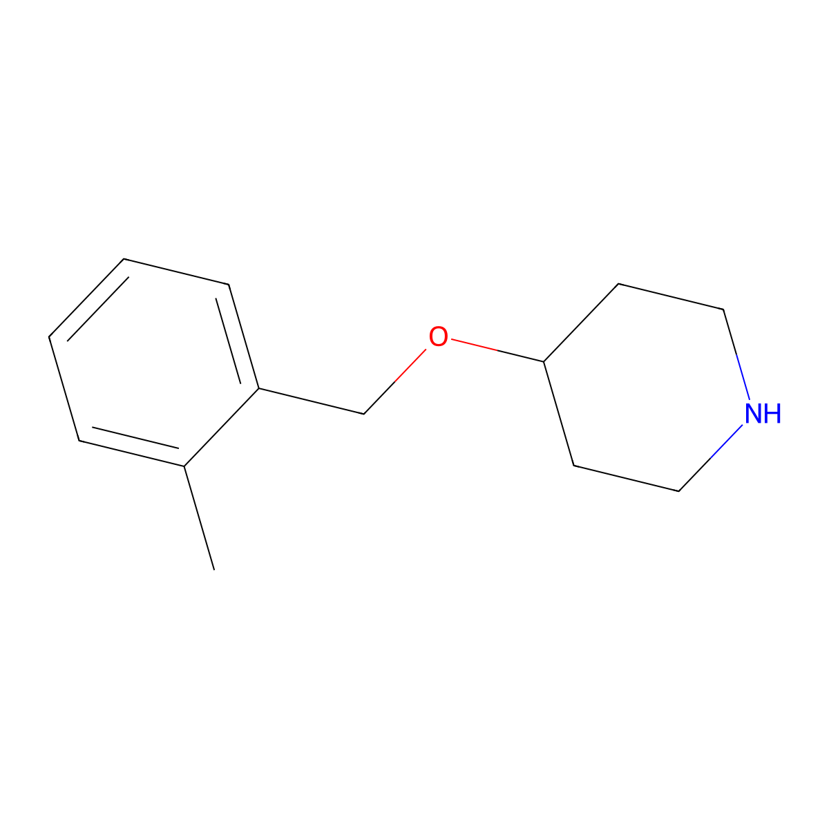 4-[(2-Methylphenyl)methoxy]piperidine molecular structure, CAS 81151-51-1