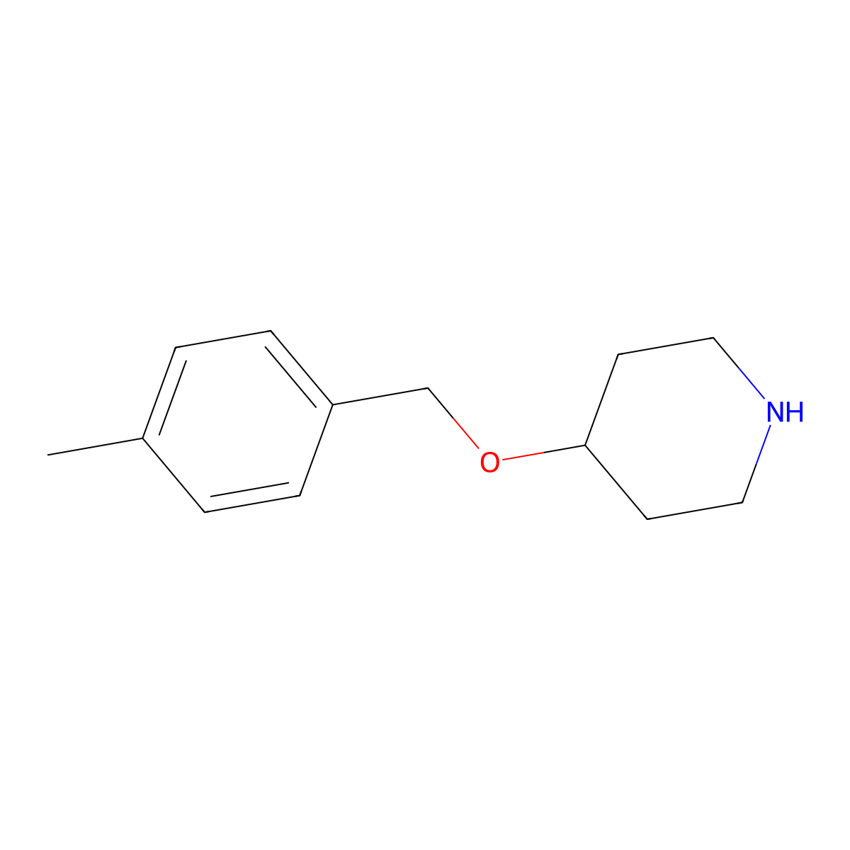 4-[(4-Methylphenyl)methoxy]piperidine molecular structure, CAS 81151-53-3