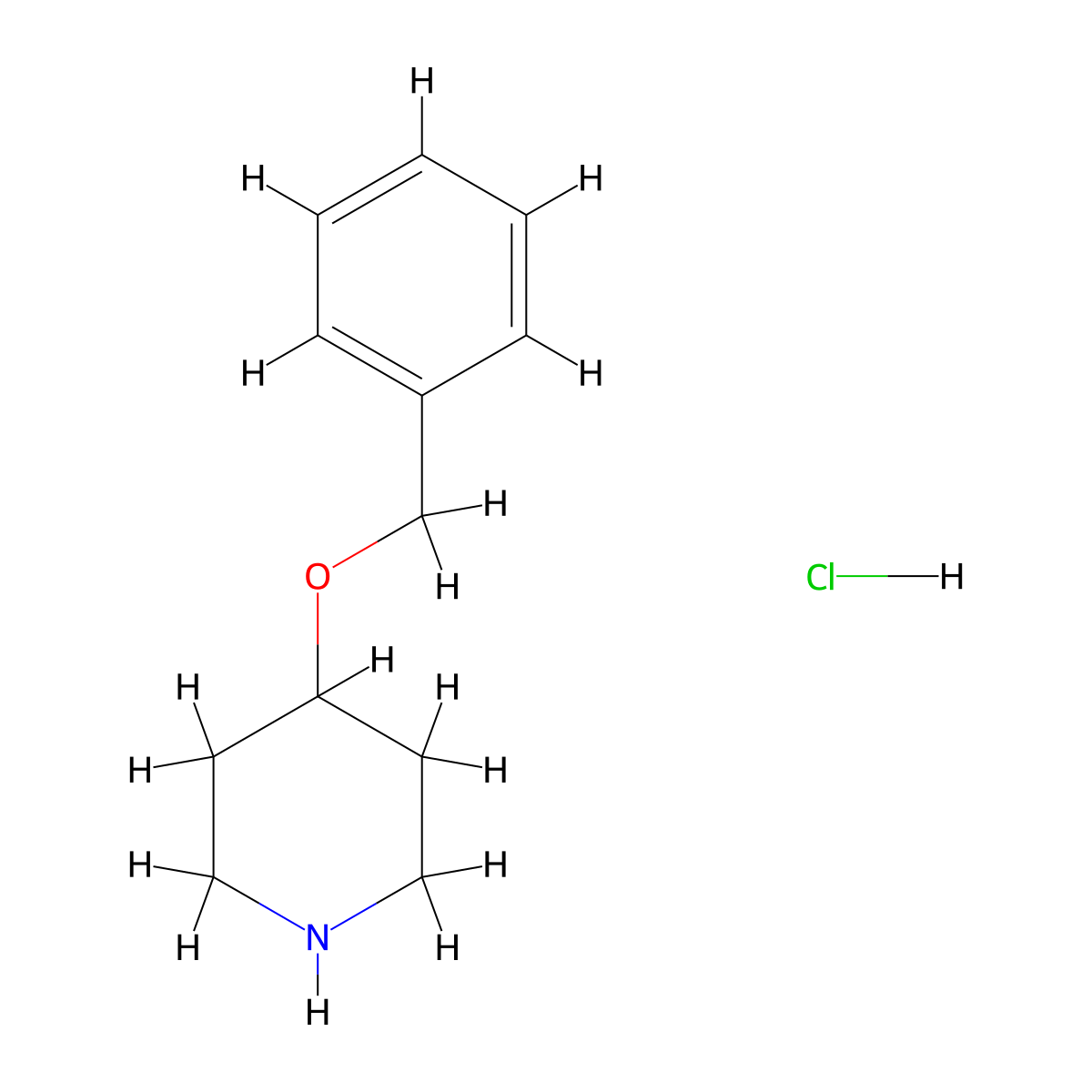 4-(Benzyloxy)piperidine hydrochloride molecular structure, CAS 81151-68-0