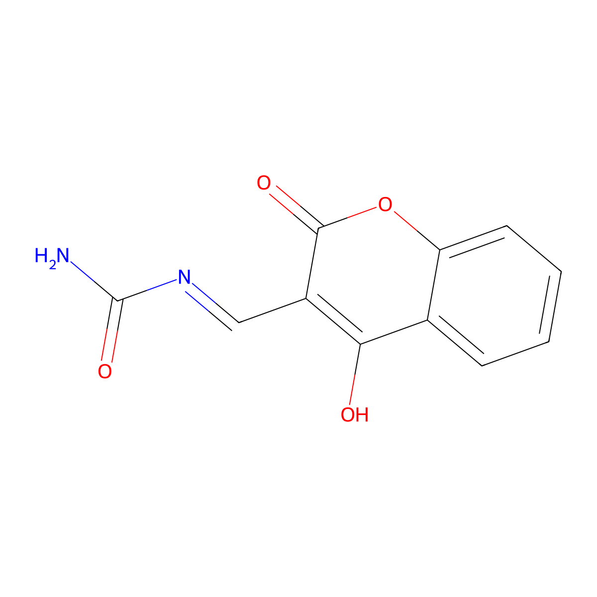 1-((2,4-Dioxochroman-3-ylidene)methyl)urea molecular structure, CAS 81153-74-4