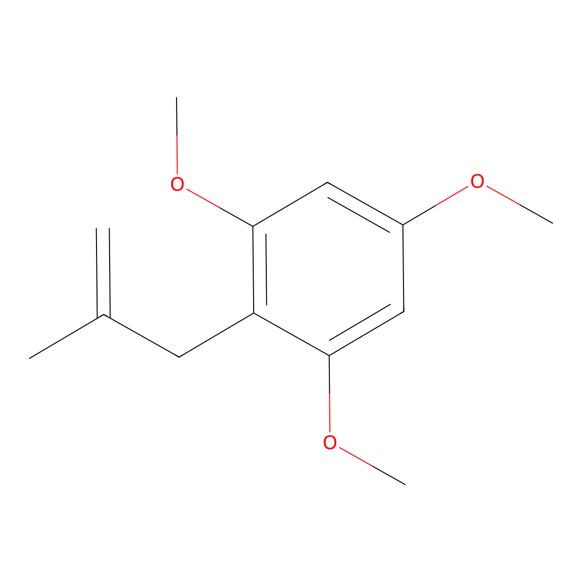 1,3,5-Trimethoxy-2-(2-methylallyl)benzene molecular structure, CAS 81156-49-2