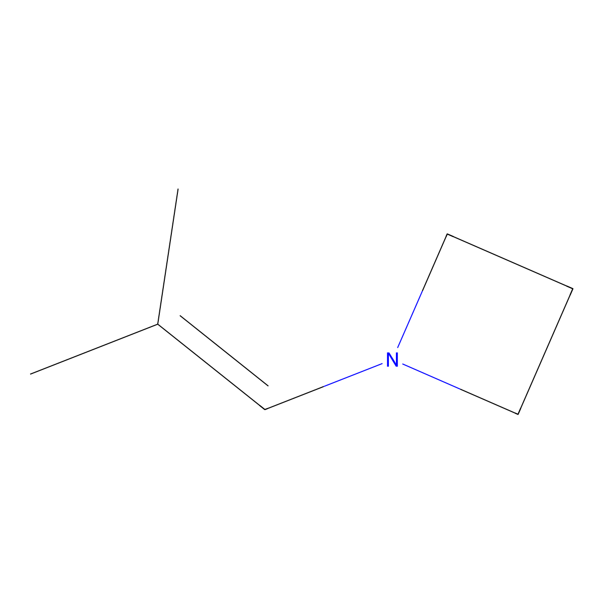 1-Azetidino-isobutene molecular structure, CAS 81156-88-9