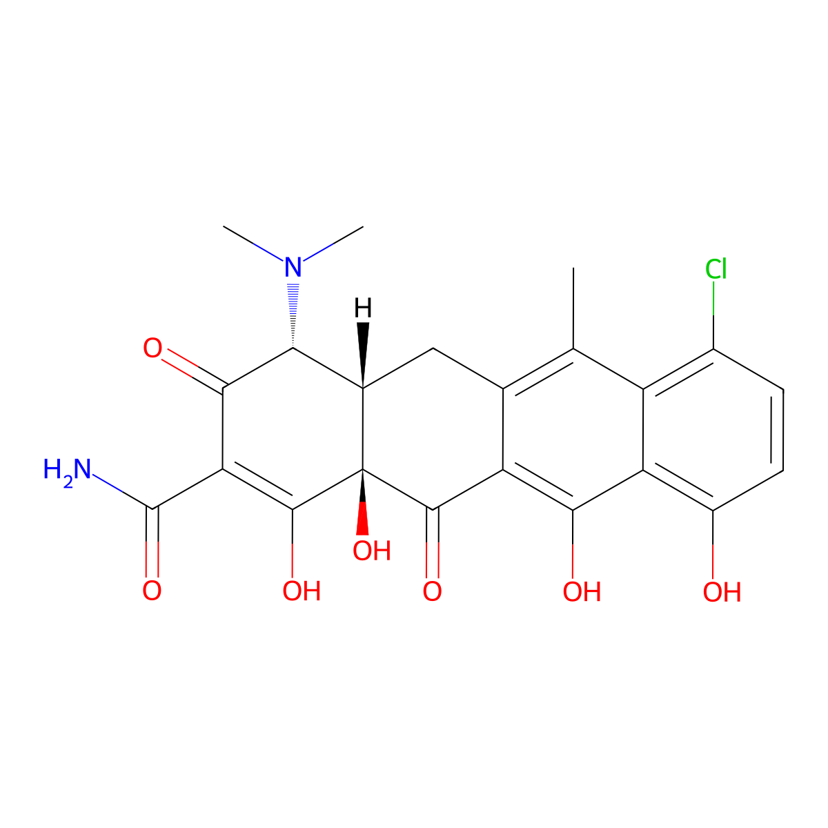 4-Epianhydrochlortetracycline molecular structure, CAS 81163-11-3