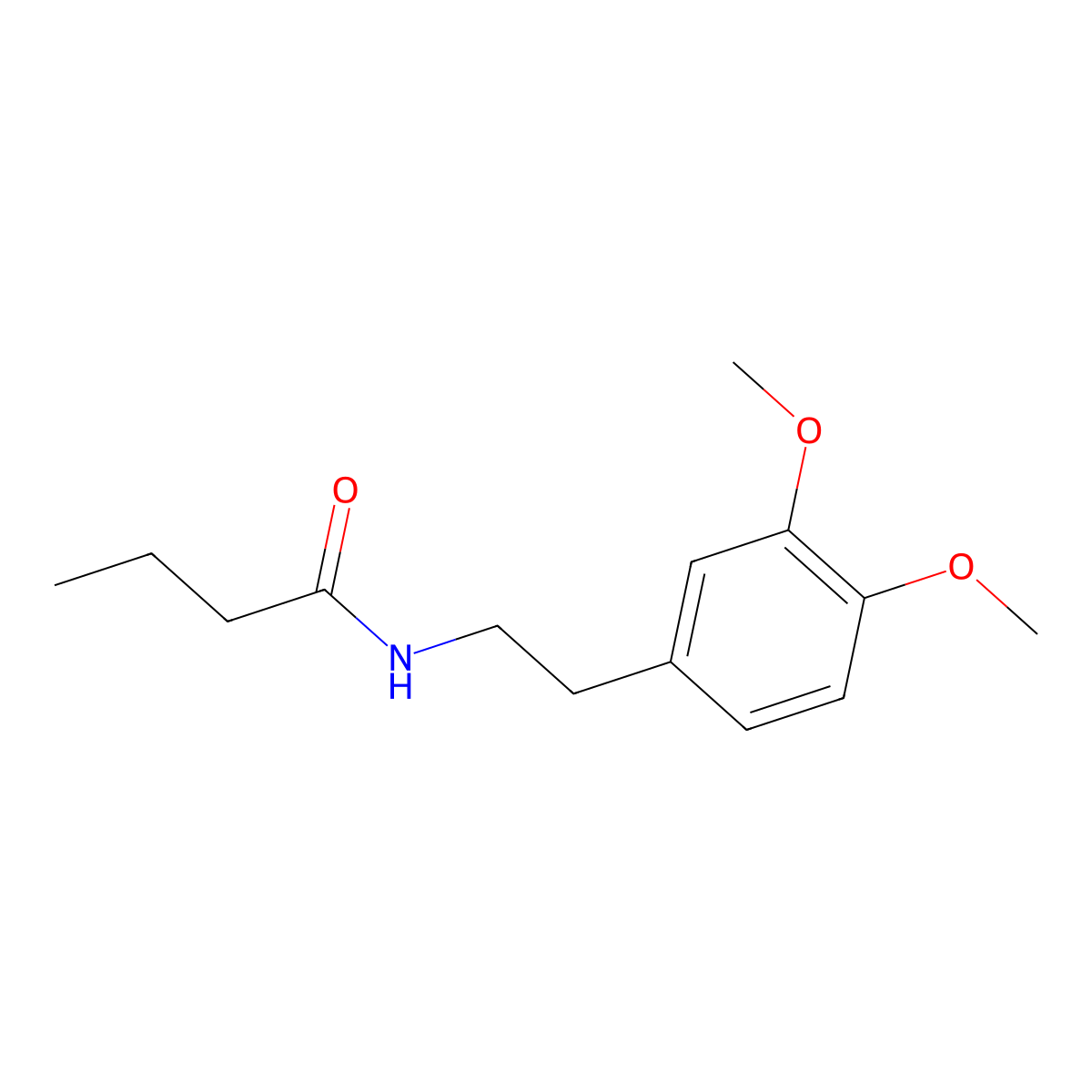 N-[2-(3,4-dimethoxyphenyl)ethyl]butanamide molecular structure, CAS 81165-56-2
