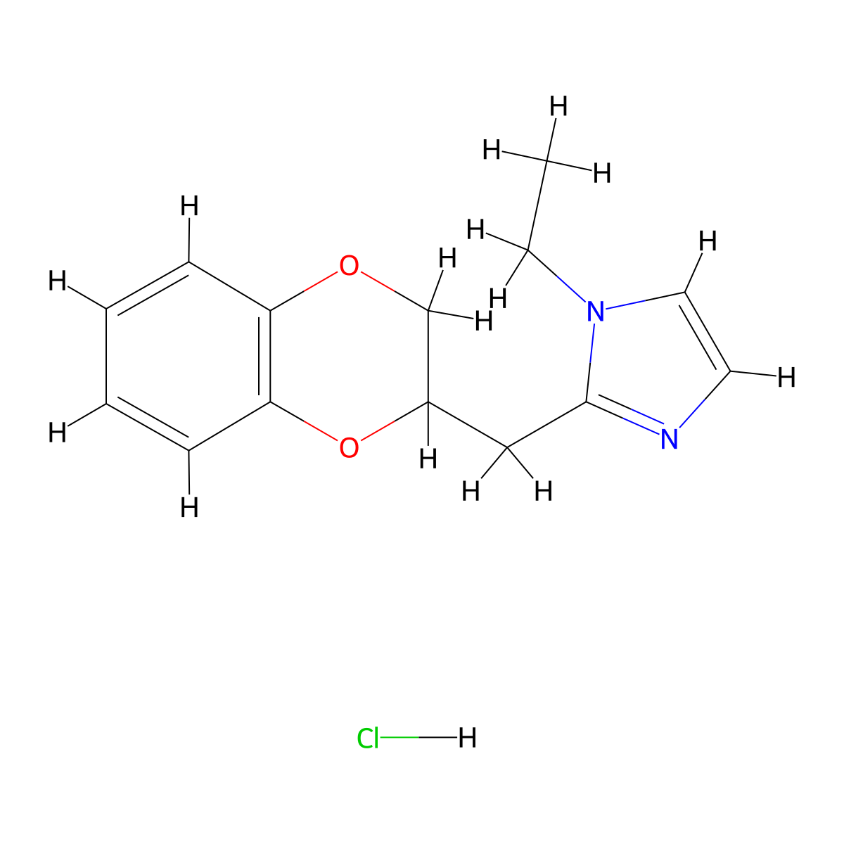 Imiloxan hydrochloride molecular structure, CAS 81167-22-8