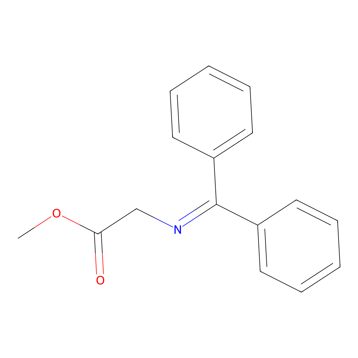 Methyl N-(diphenylmethylidene)glycinate molecular structure, CAS 81167-39-7