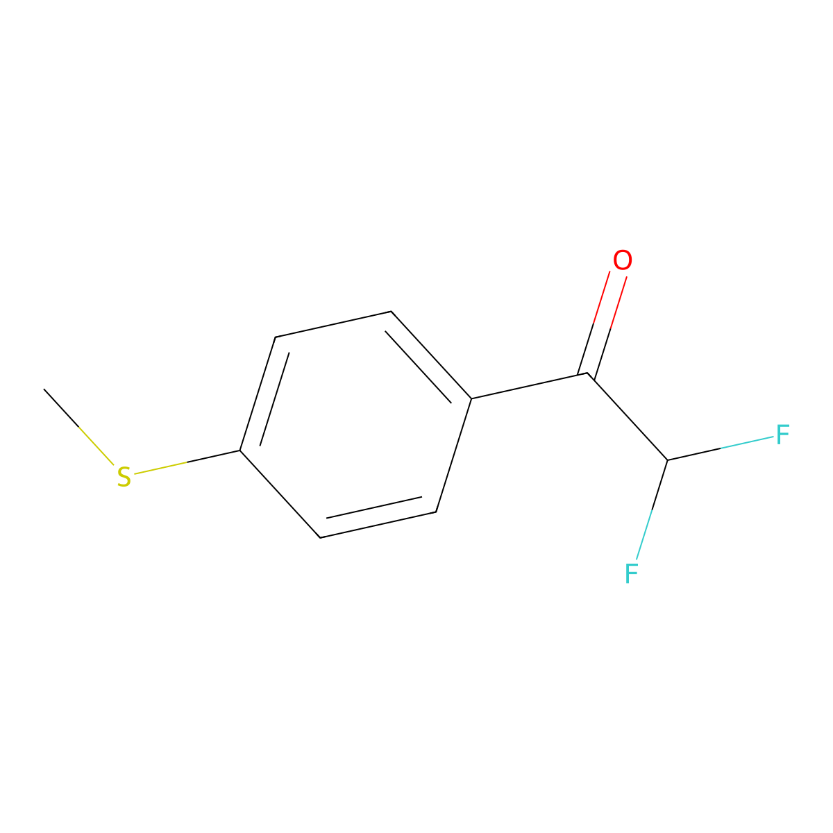 2,2-Difluoro-1-(4-(methylthio)phenyl)ethanone molecular structure, CAS 81170-29-8