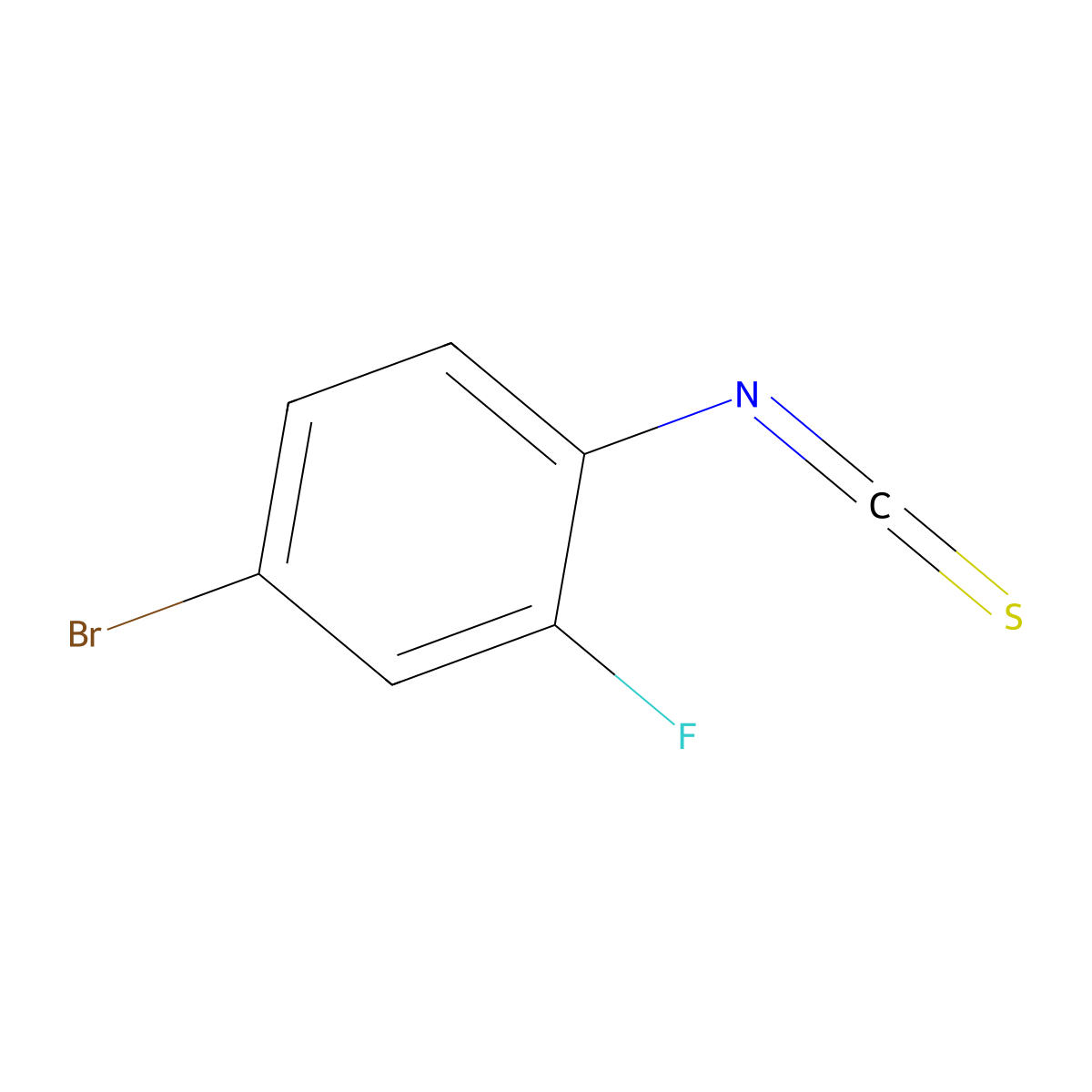 4-Bromo-2-fluorophenylisothiocyanate molecular structure, CAS 81171-71-3
