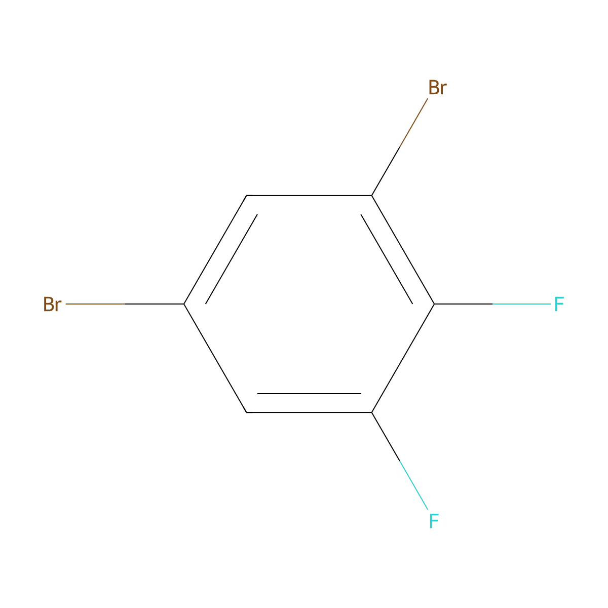 1,5-Dibromo-2,3-difluorobenzene molecular structure, CAS 811713-09-4