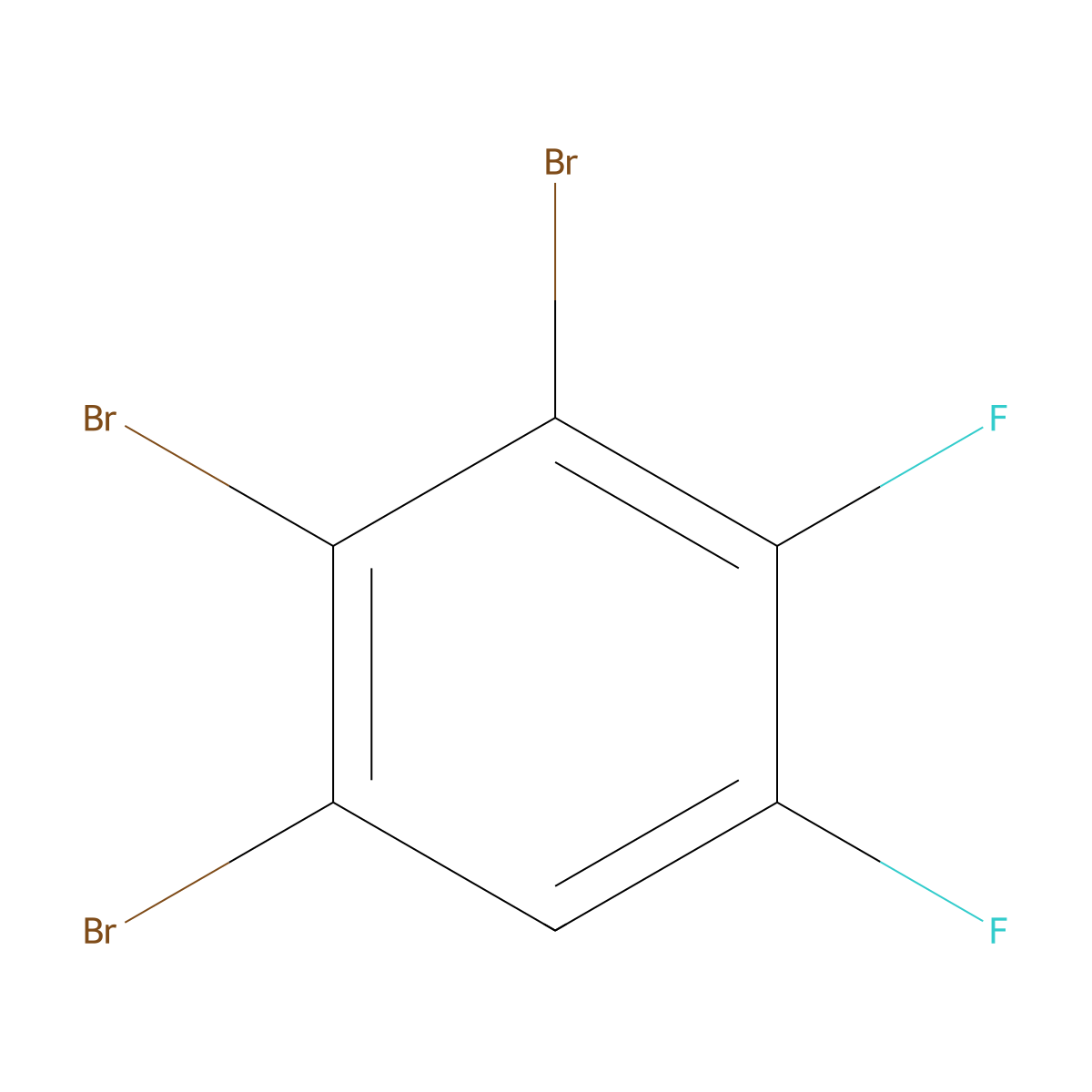 1,2,3-Tribromo-4,5-difluorobenzene molecular structure, CAS 811713-80-1