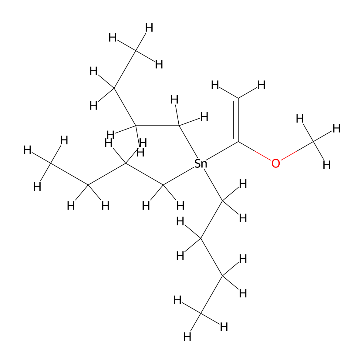 Tributyl(1-methoxyethenyl)stannane molecular structure, CAS 81177-90-4