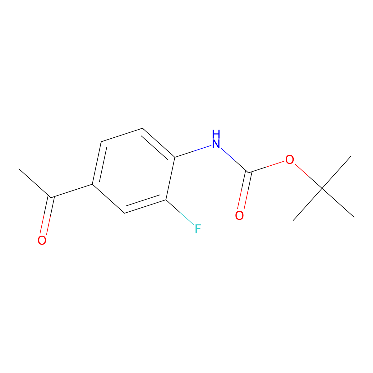 tert-Butyl (4-acetyl-2-fluorophenyl)carbamate molecular structure, CAS 811799-54-9