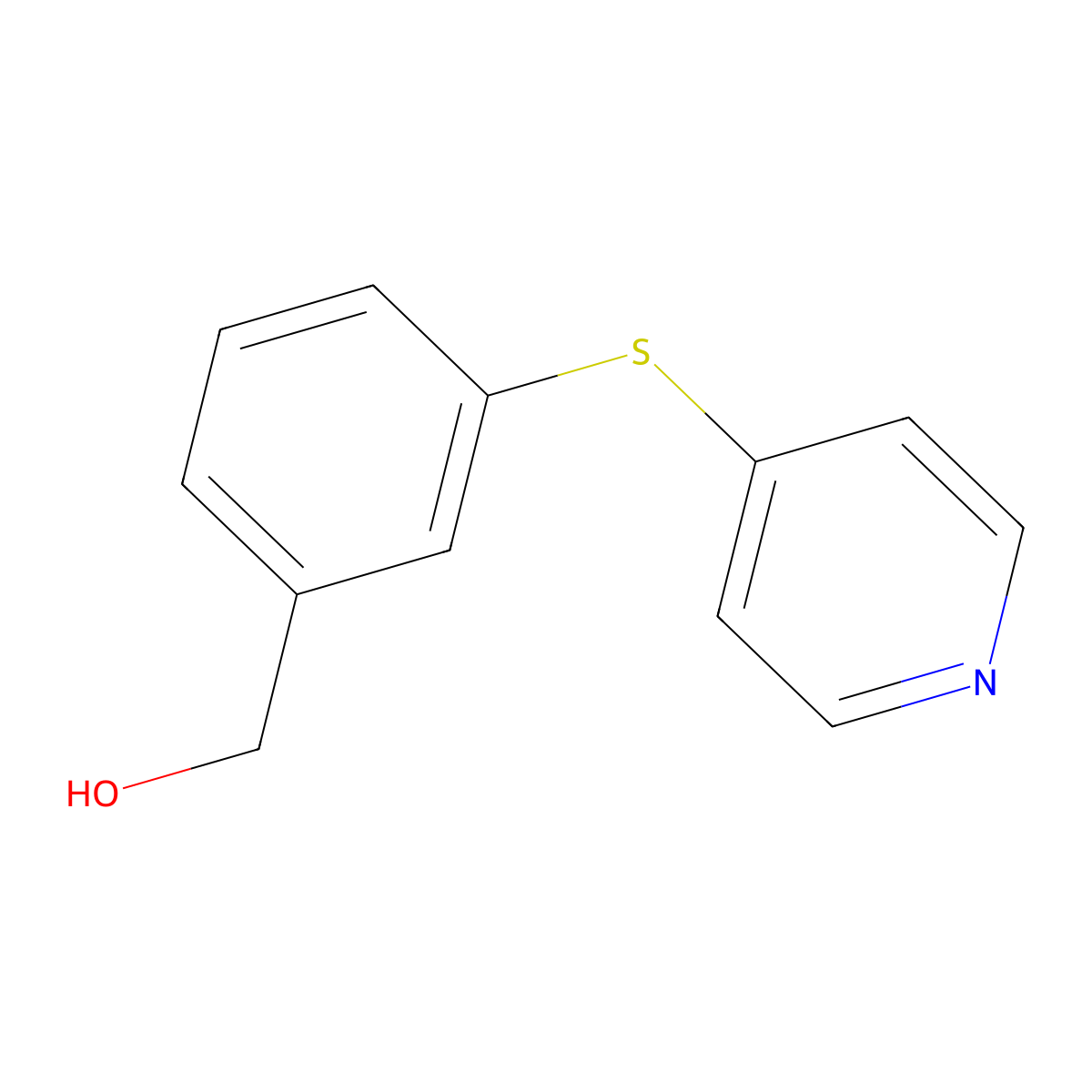 [3-(Pyridin-4-ylsulfanyl)phenyl]methanol molecular structure, CAS 811801-42-0