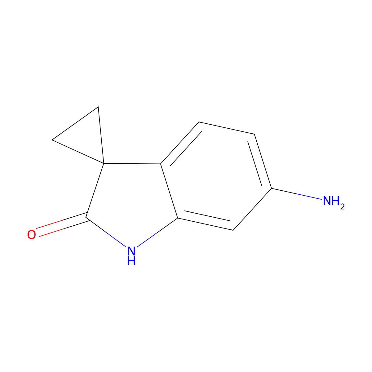 6'-Aminospiro[cyclopropane-1,3'-indolin]-2'-one molecular structure, CAS 811803-24-4