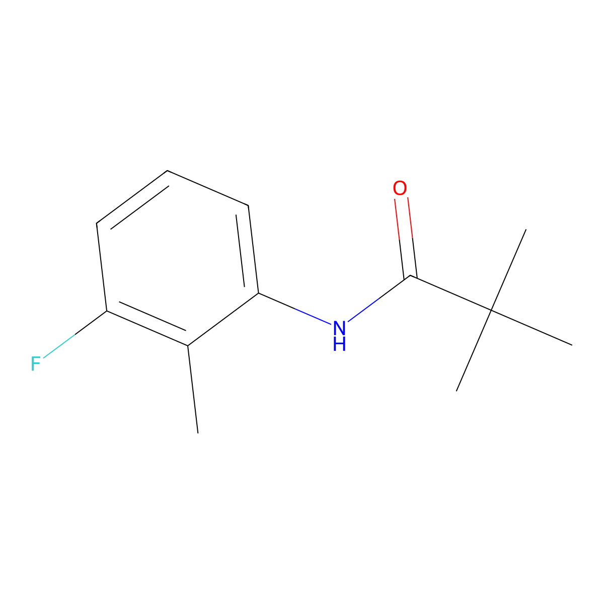 N-(3-fluoro-2-methylphenyl)-2,2-dimethylpropanamide molecular structure, CAS 811810-61-4