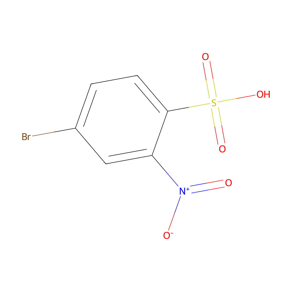 4-Bromo-2-nitrobenzenesulfonic acid molecular structure, CAS 811811-39-9