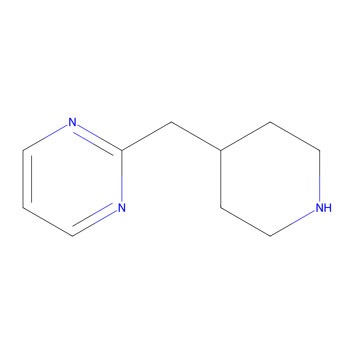 2-(Piperidin-4-ylmethyl)pyrimidine molecular structure, CAS 811812-60-9