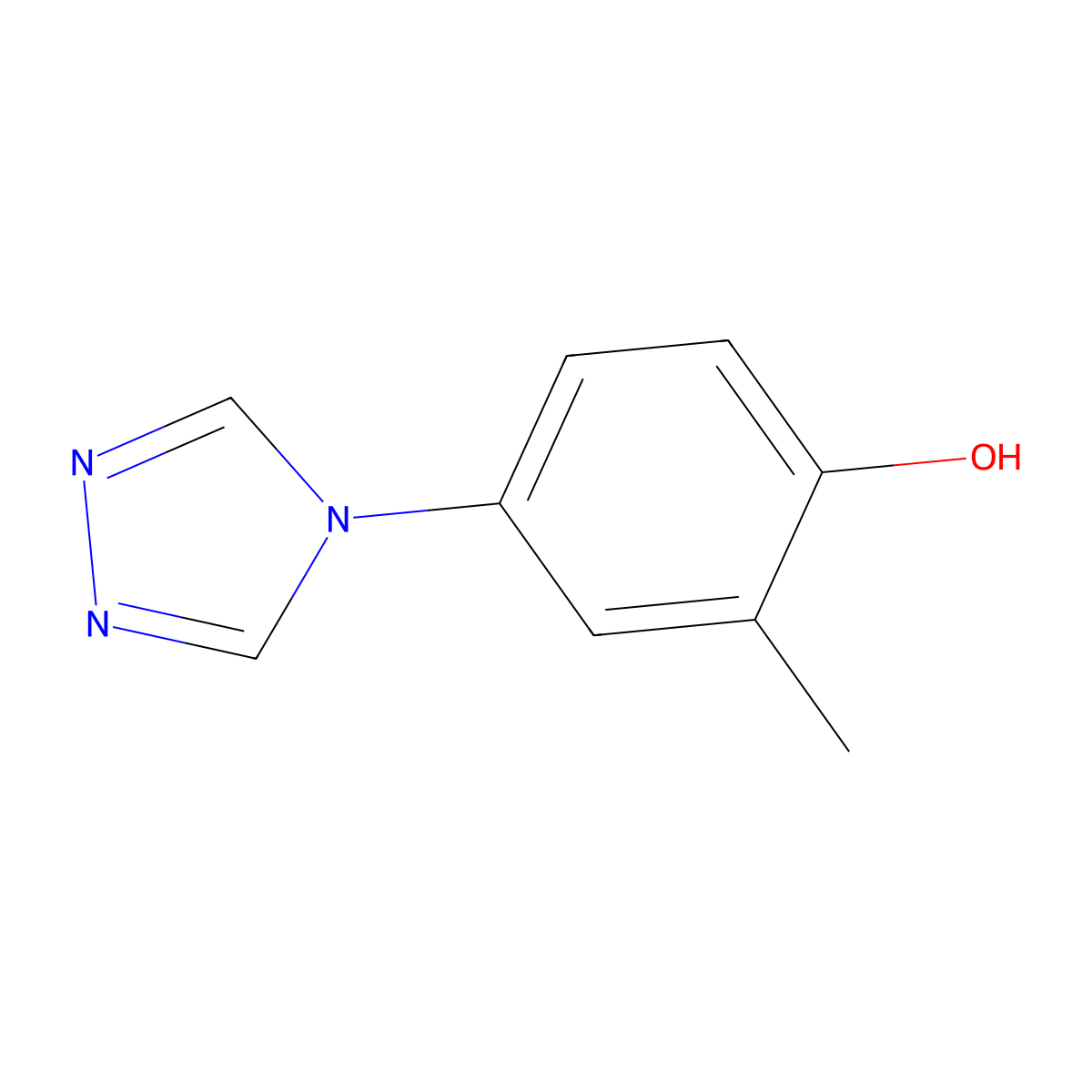 2-methyl-4-(4H-1,2,4-triazol-4-yl)phenol molecular structure, CAS 811812-99-4