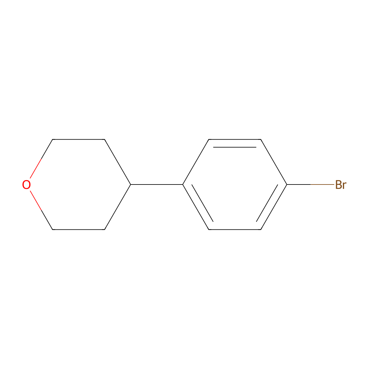 4-(4-Bromophenyl)oxane molecular structure, CAS 811828-76-9