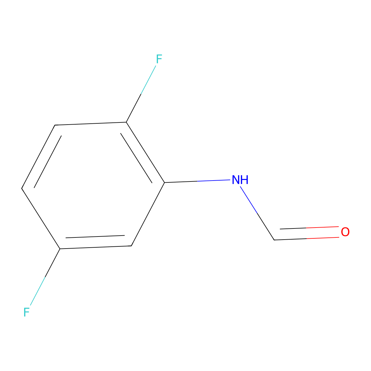 N-(2,5-difluorophenyl)formamide molecular structure, CAS 81183-56-4