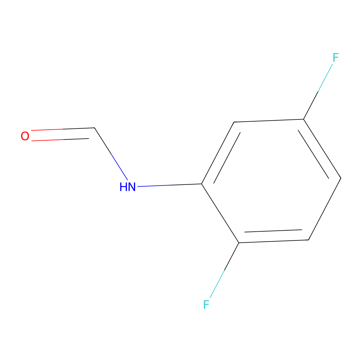 N-(2,5-difluorophenyl)formamide molecular structure, CAS 81183-56-4