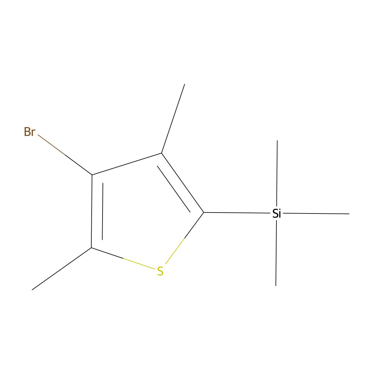3-bromo-2,4-dimethyl-5-(trimethylsilyl)Thiophene molecular structure, CAS 811830-49-6