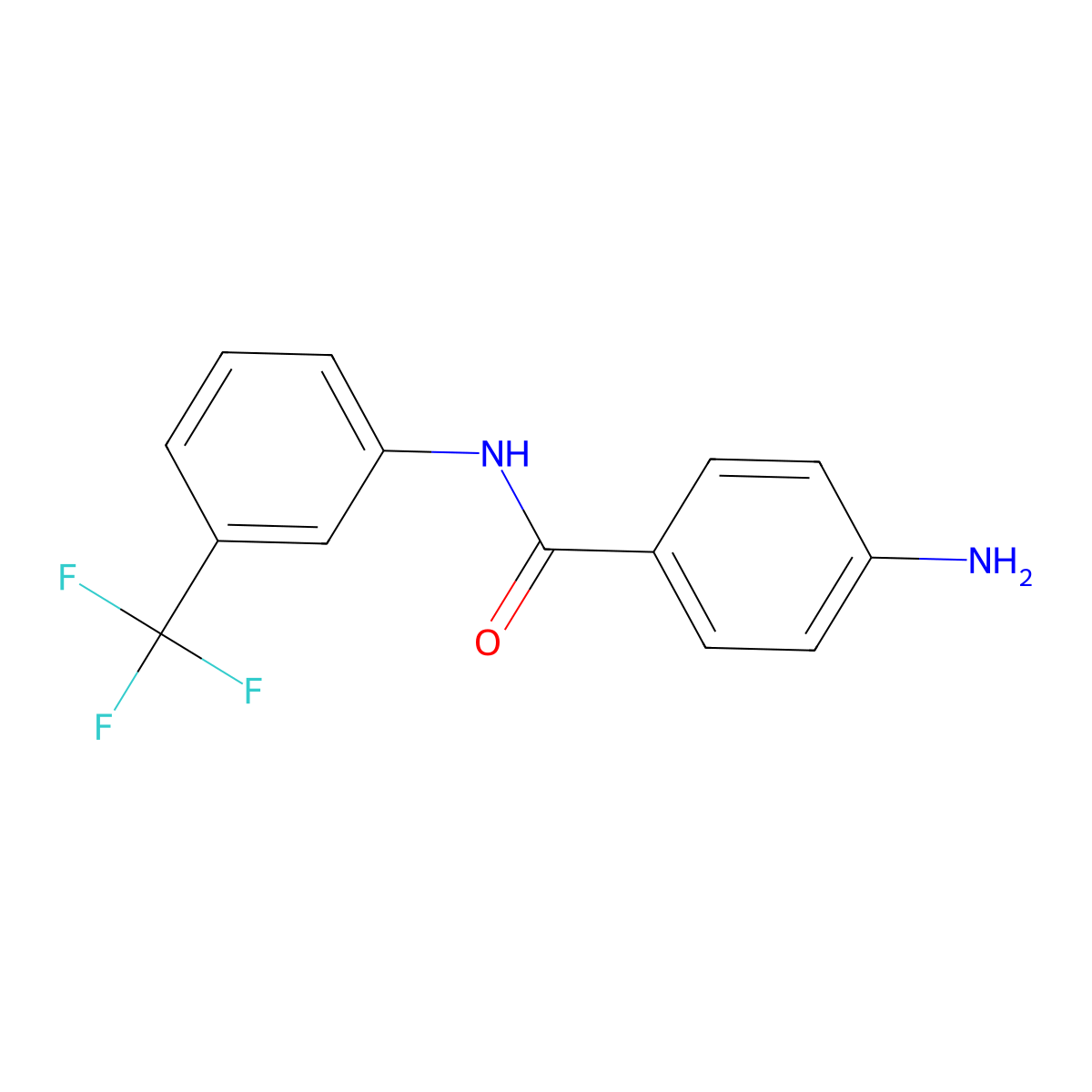 4-amino-N-[3-(trifluoromethyl)phenyl]benzamide molecular structure, CAS 811841-49-3