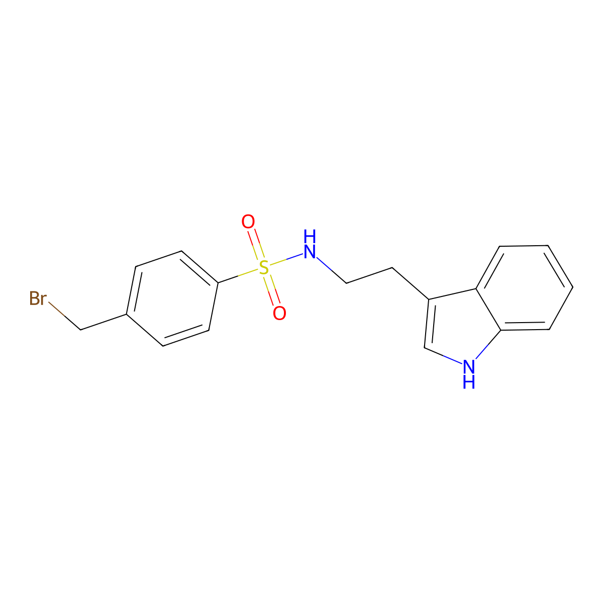 4-(bromomethyl)-N-[2-(1H-indol-3-yl)ethyl]benzenesulfonamide molecular structure, CAS 811841-56-2