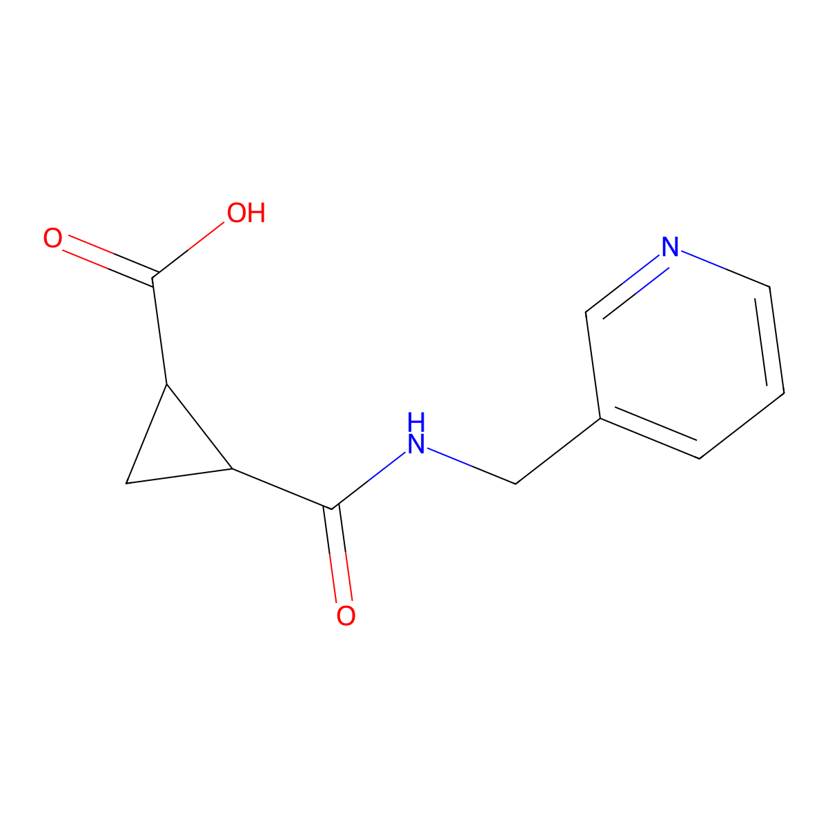 2-(pyridin-3-ylmethylcarbamoyl)cyclopropane-1-carboxylic Acid molecular structure, CAS 811841-75-5
