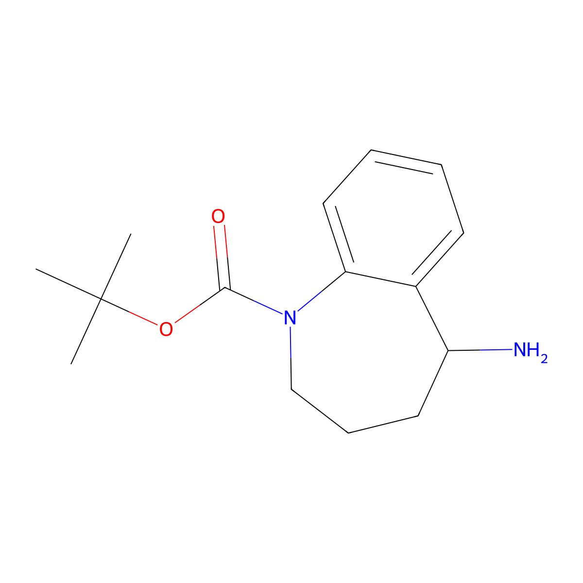 5-Amino-2,3,4,5-tetrahydro-benzo(b)azepine-1-carboxylic acid tert-butyl ester molecular structure, CAS 811841-95-9