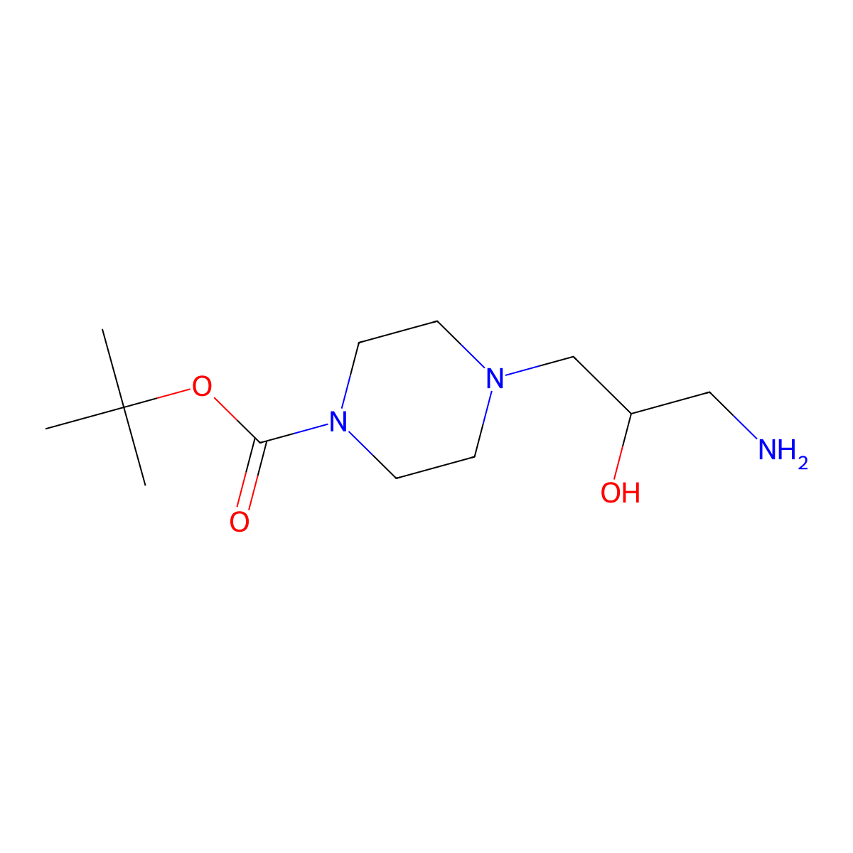 (+-)-1-Amino-3-n-(4'-boc-piperazinyl)-2-propanol molecular structure, CAS 811841-98-2