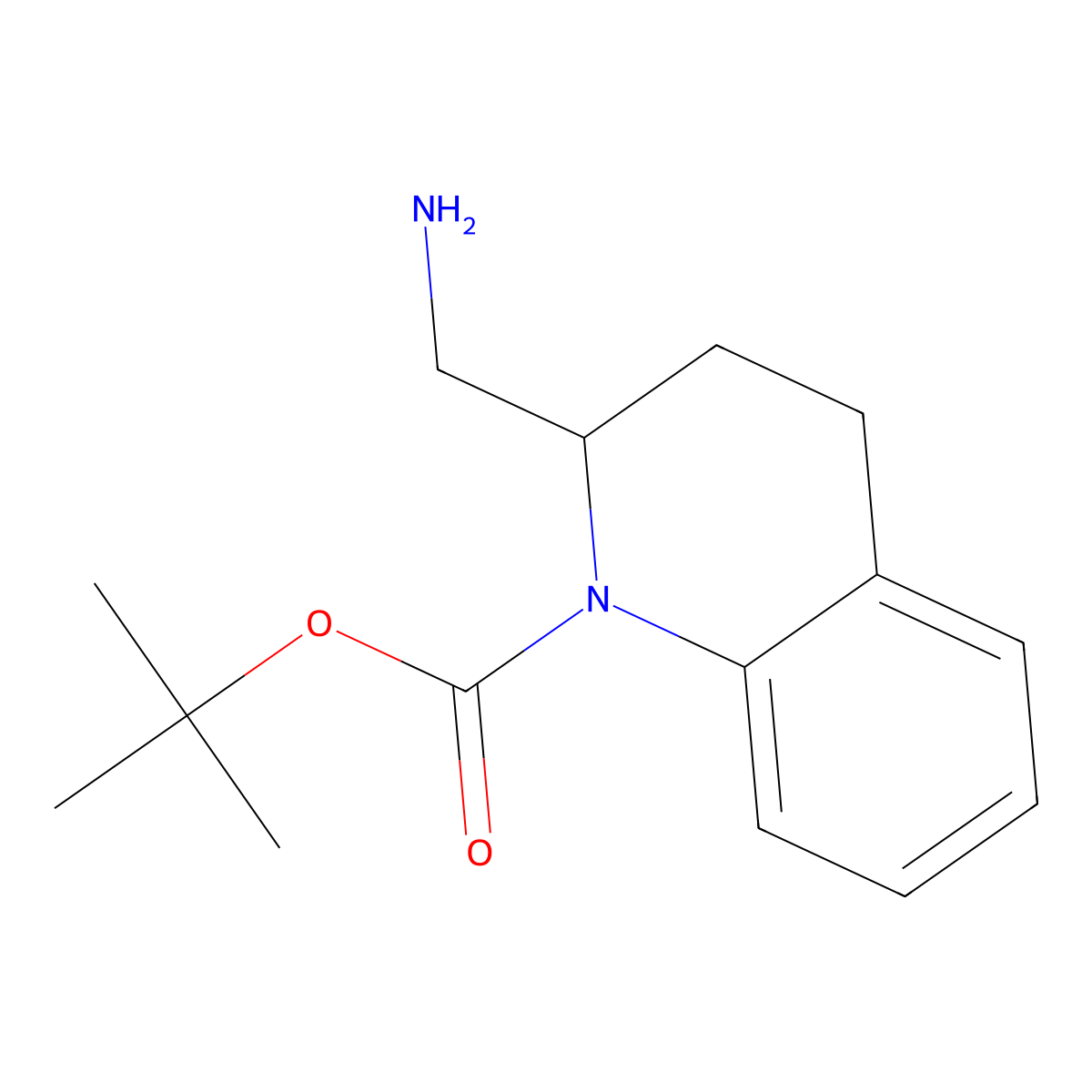 2-Aminomethyl-1-N-Boc-1,2,3,4-tetrahydroquinoline molecular structure, CAS 811842-15-6