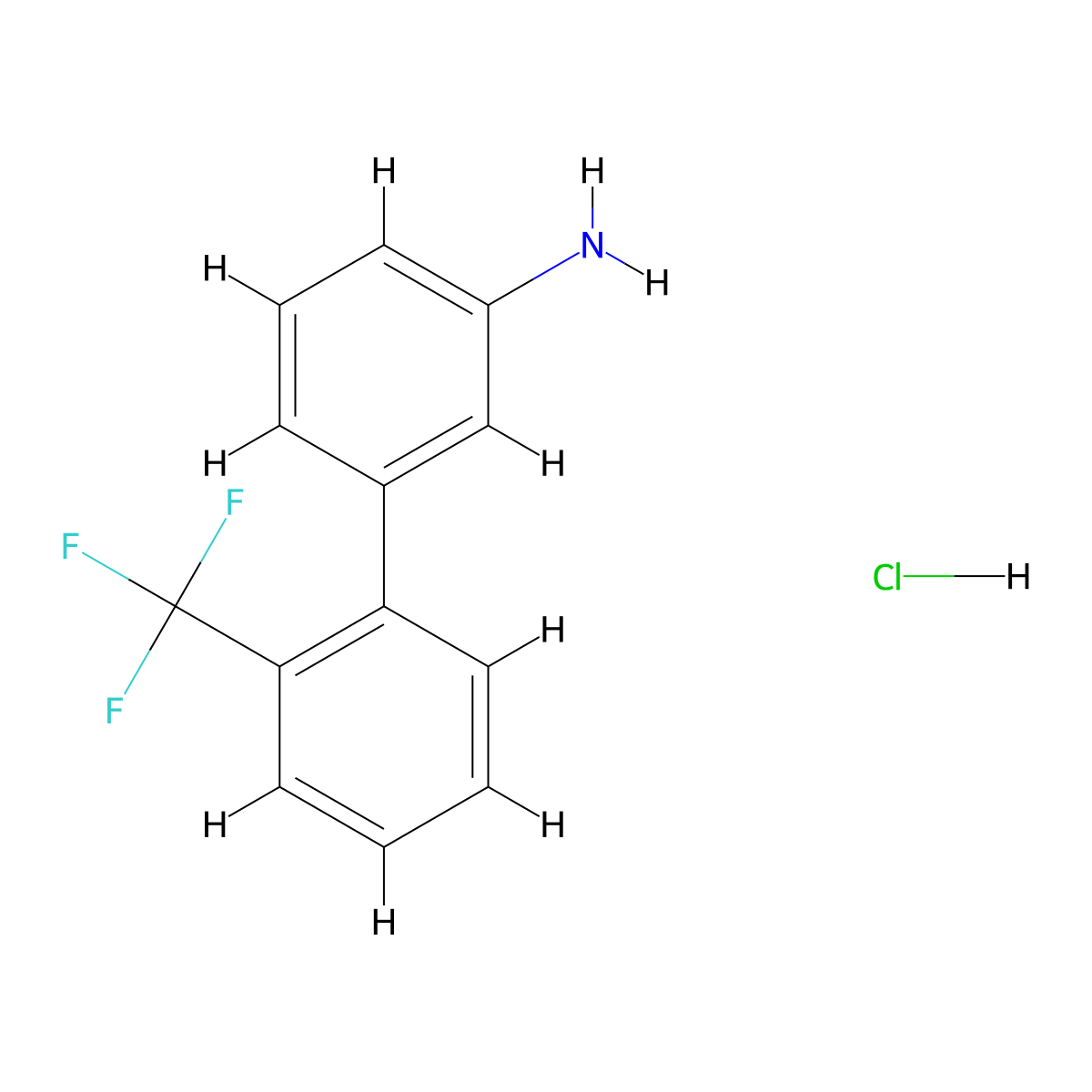 2'-(Trifluoromethyl)-[1,1'-biphenyl]-3-amine hydrochloride molecular structure, CAS 811842-39-4