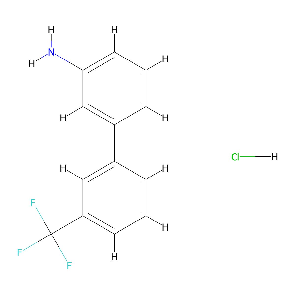 3'-(Trifluoromethyl)-[1,1'-biphenyl]-3-amine hydrochloride molecular structure, CAS 811842-42-9