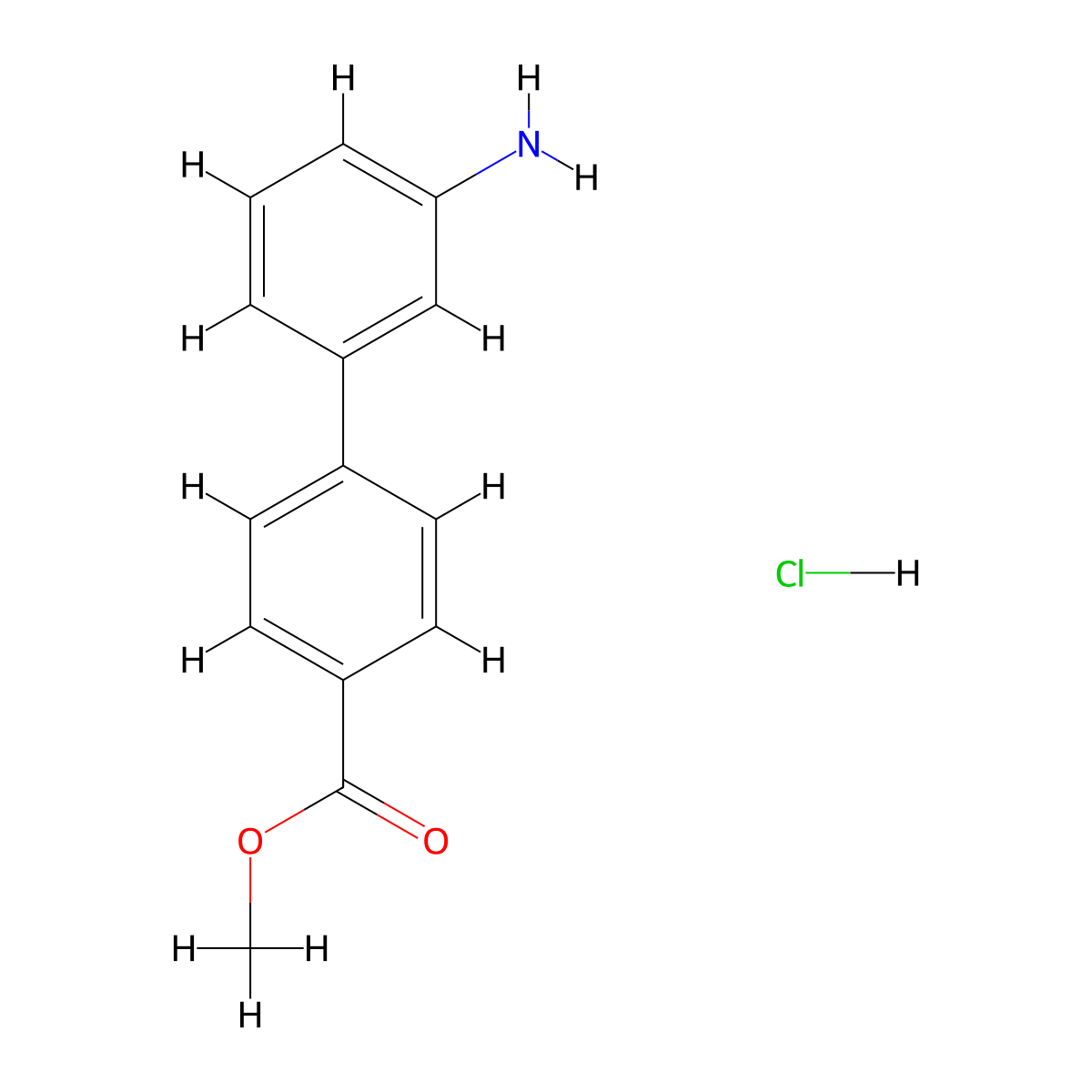 3'-Aminobiphenyl-4-carboxylic acid methyl ester hydrochloride molecular structure, CAS 811842-45-2