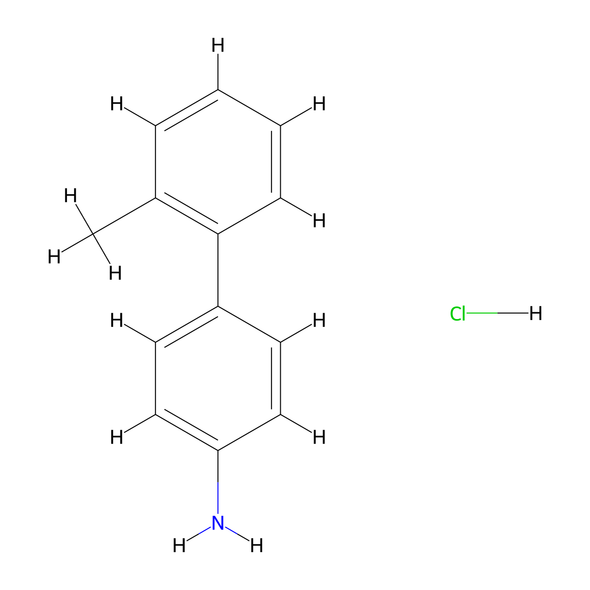 (2'-Methylbiphenyl-4-yl)amine hydrochloride molecular structure, CAS 811842-48-5