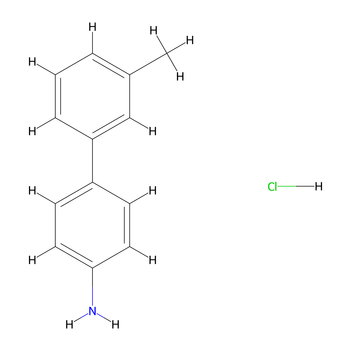 (3'-Methyl-4-biphenylyl)amine hydrochloride molecular structure, CAS 811842-51-0