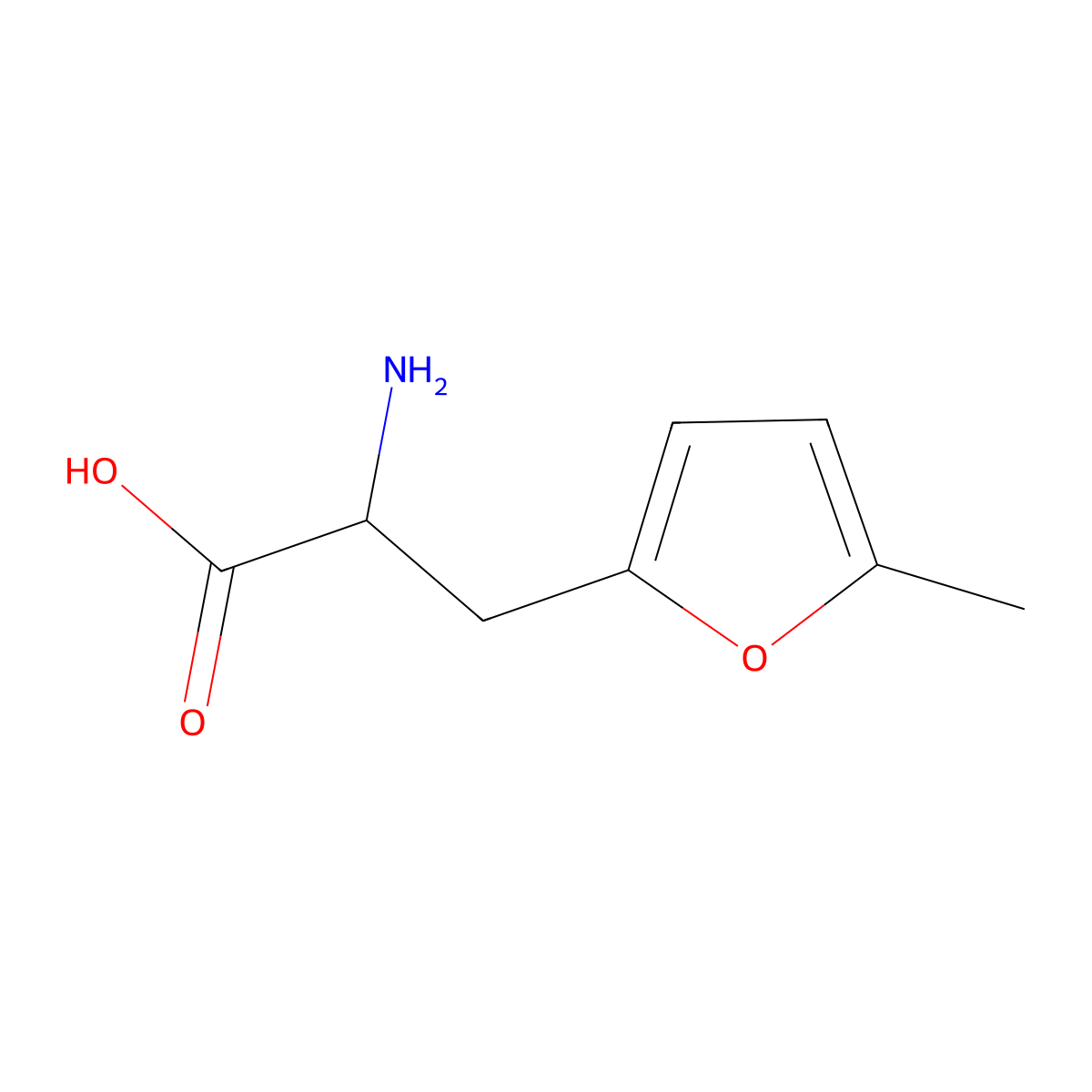 2-Furanpropanoic acid, alpha-amino-5-methyl- molecular structure, CAS 811860-63-6