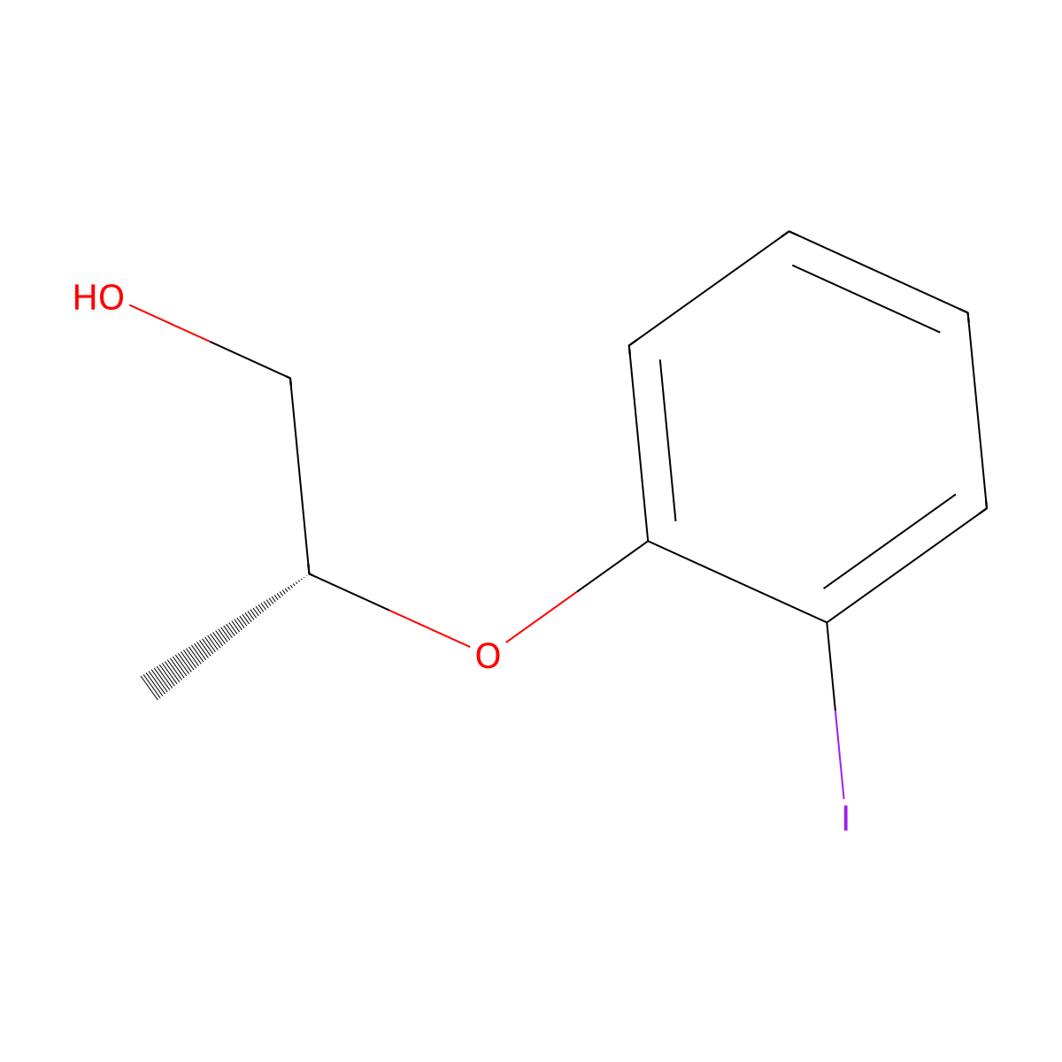 (R)-2-(2-Iodophenoxy)propan-1-ol molecular structure, CAS 811867-29-5